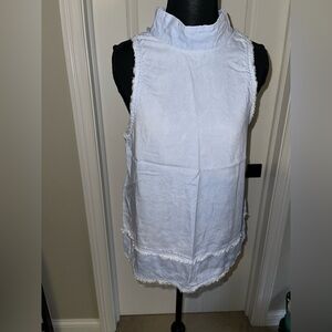 Bella Dahl Sleeveless Blue Cut Out Tank Top Size Small